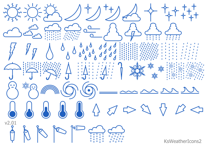 お天気アイコン2(Weather Icons 2)